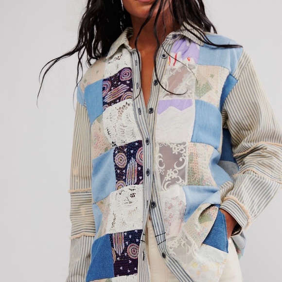 Tricia Fix X Free People Shirt Jacket M/L - Picture 6 of 9